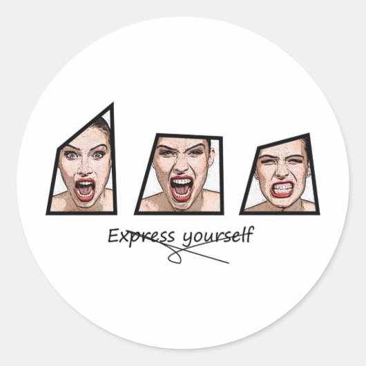 Express yourself ラウンドシール (正面)