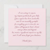 Expressing deepest gratitude. Thank You Card サンキューカード (裏面)