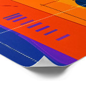 Expressionistジオメトリスニーカー鮮やか、通りアート ポスター (角)