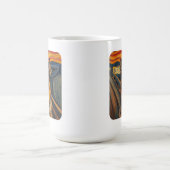 Expressionist Angst Painting German Shepherd コーヒーマグカップ (中央)