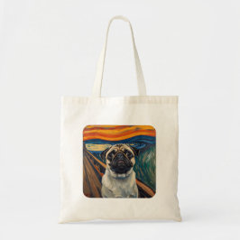 Expressionist Angst Painting–Inspired Pug Art トートバッグ