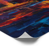 Expressionist Dubai Skyline Vibrant Modern City ポスター (角)