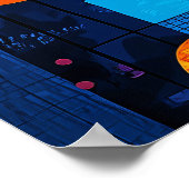 Expressionist Geometry Cat Poster - 鮮やか Art ポスター (角)