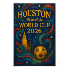 Expressionist Houston World Cup Deep Night Art フォトプリント