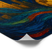 Expressionist Houston World Cup Deep Night Art ポスター (角)