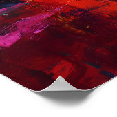 Expressionist Tokyo Skyline Neon Night Cityscape ポスター (角)