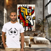 Expressionless Face | Tuesday Mood Minimal Design Tシャツ