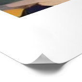 Expressive Abstract Flower Painting ポスター (角)