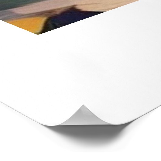 Expressive Abstract Flower Painting ポスター (角)