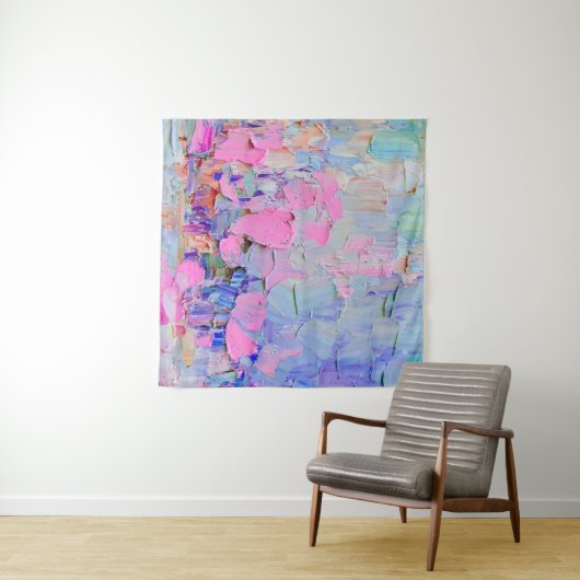 Expressive embossed paint on canvas, created using タペストリー (インサイチュ(横))