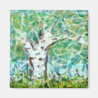 Expressive Impressionist Tree Original Art マグネット