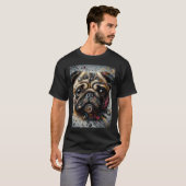 Expressive Pug Dog Tシャツ (正面フル)