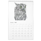 Expressive Wildlife Calendar 2027 カレンダー (1月 2027)