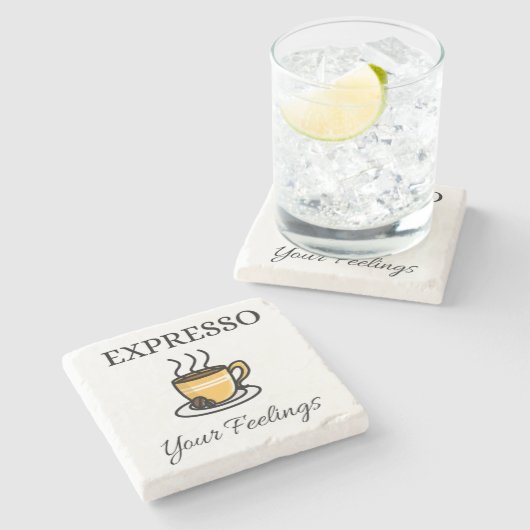 Expressoあなたの感覚かわいいエスプレッソコーヒー ストーンコースター (横)
