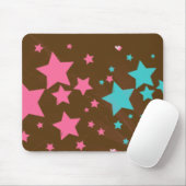 Expressoピンクと青の星 – mousepad マウスパッド (マウス)