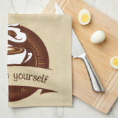 Expresso Yourselfおもしろいコーヒーキッチン引用文 キッチンタオル (四つ折り)