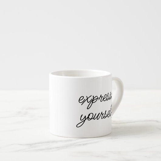 「Expresso Yourself」かわいいコおもしろいーヒーことわざ エスプレッソカップ (正面右)
