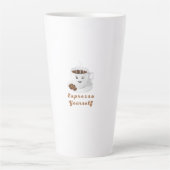 Expresso Yourself – Funny Smiling Coffee Tee カフェラテマグ (正面)