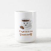 Expresso Yourself – Funny Smiling Coffee Tee コーヒーマグカップ (中央)
