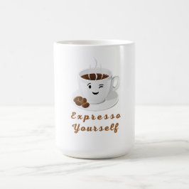 Expresso Yourself – Funny Smiling Coffee Tee コーヒーマグカップ