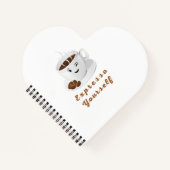Expresso Yourself – Funny Smiling Coffee Tee ノートブック (正面)