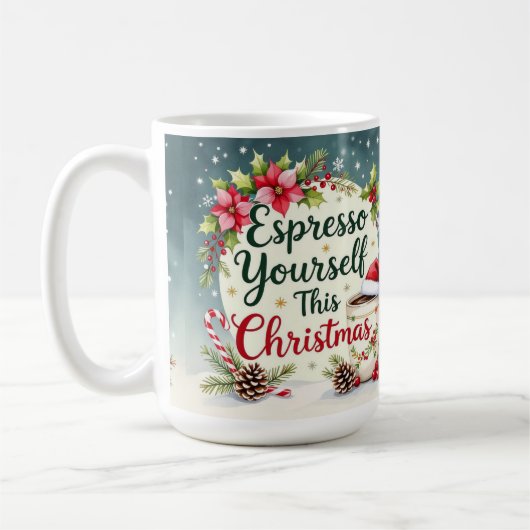 Expresso yourself this Christmas コーヒーマグカップ (左)