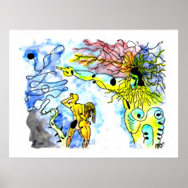 EXPULSION FROM PARADISE -Ink and watercolor ポスター