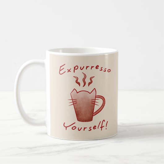 Expurresso Yourself Cats And Coffee コーヒーマグカップ (左)