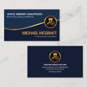 Exquisite金ゴールドウェーブブルーレイヤー運転手 名刺 (正面/裏面)