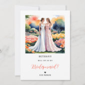 Exquisite 2 Girls Illustration Bridesmaid Proposal (正面)