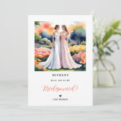 Exquisite 2 Girls Illustration Bridesmaid Proposal (スタンド正面)