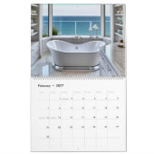 Exquisite Bathtub Calendar カレンダー (2月 2027)