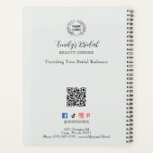 Exquisite Beautiful Bride In Blue Bridal Business プランナー手帳 (裏面)