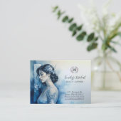 Exquisite Beautiful Bride In Blue Bridal Business 名刺 (スタンド正面)