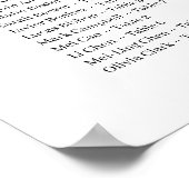 Exquisite Black White Elegant Wedding Anniversarie ポスター (角)