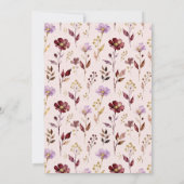 Exquisite Blooming Burgundy Arch Baptism 招待状 (裏面)