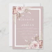 Exquisite Blush Polish language Wedding 招待状 (正面)