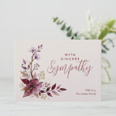 Exquisite Burgundy Branches & Flowers Sympathy  (スタンド正面)