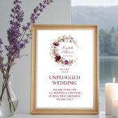 Exquisite Burgundy Unplugged Wedding Floral ポスター