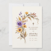 Exquisite Cherish Purple & Yellow Floral Bouquet  招待状 (正面)