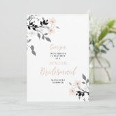Exquisite Chic Floral Bunch Wedding Jr Bridesmaid 招待状 (スタンド正面)