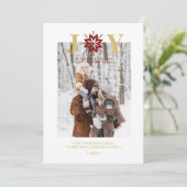 Exquisite Christmas Actual Snowflake Photo Holiday シーズンカード (スタンド正面)