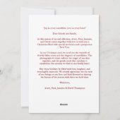 Exquisite Christmas Actual Snowflake Photo Holiday シーズンカード (裏面)