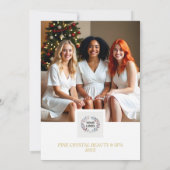 Exquisite Christmas Wreath Heart-Shape Floral  シーズンカード (裏面)