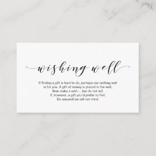 Exquisite Elegant, in Black, Wedding Wishing Well エンクロージャーカード