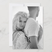 Exquisite Elegant Minimalist Black & White Wedding セーブザデート (裏面)