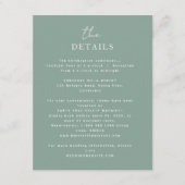 Exquisite Enduring Emerald Wedding Details エンクロージャーカード (正面)