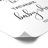 Exquisite Fall Floral Baby Shower Welcome ポスター (角)