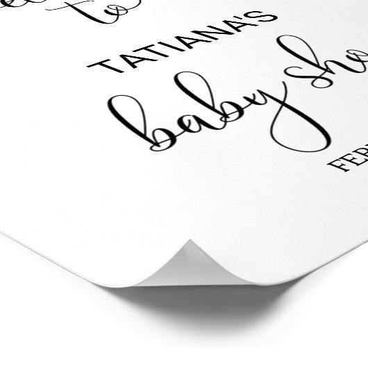 Exquisite Fall Floral Baby Shower Welcome ポスター (角)