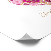 Exquisite Floral Heart Loving Memory Reserved Seat ポスター (角)